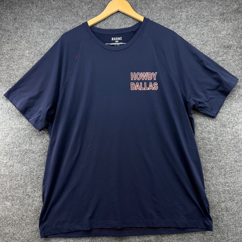 Rhone Reign Short Sleeve Navy Howdy Dallas Graphic‎ T-Shirt Mens XXL